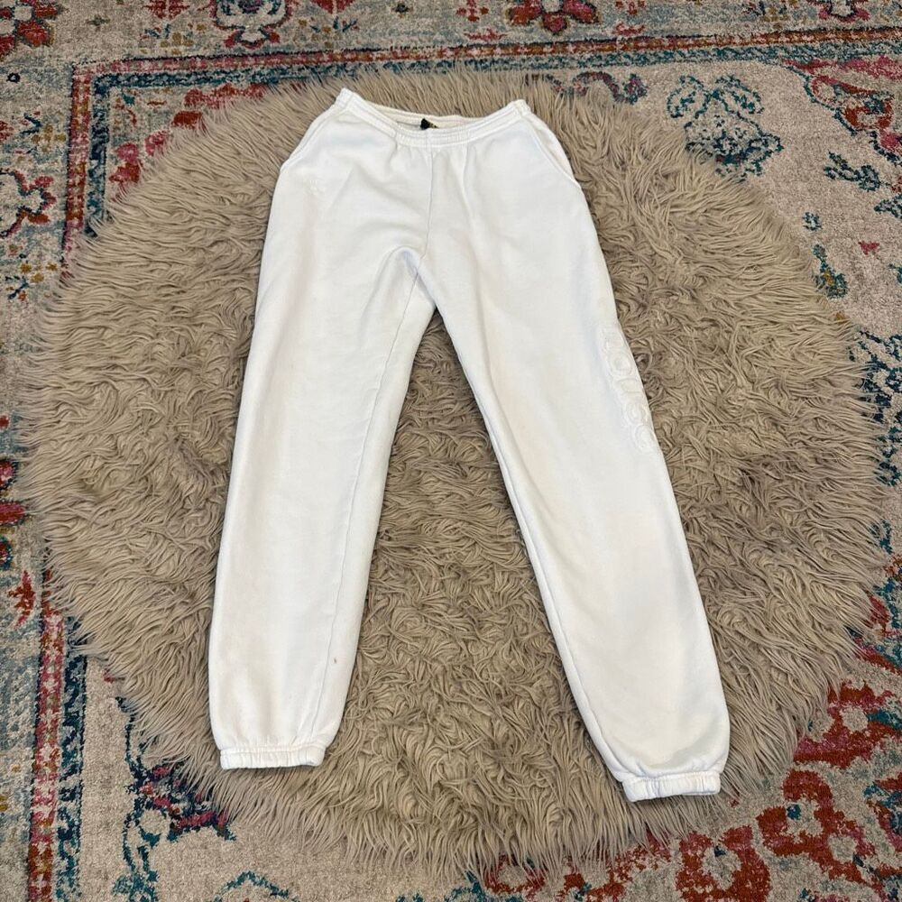 Drew House Skidoodle White Embroidered Sweatpants size medium